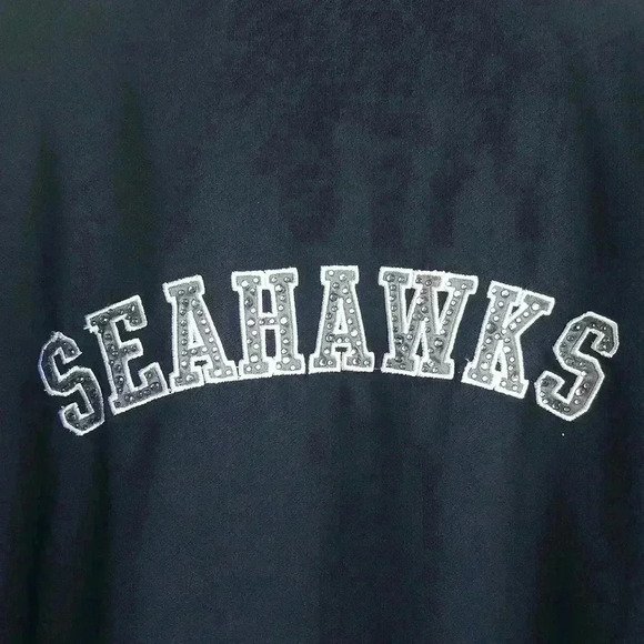NFL Team Apparel Women's Seahawks bling hooded jacket L - Picture 2 of 14